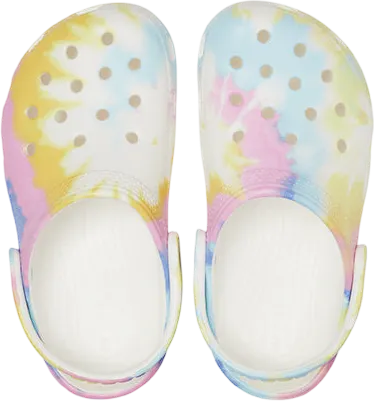 Сабо детские Crocs Classic Tiedye Graphic Clog (white/multi) - 1