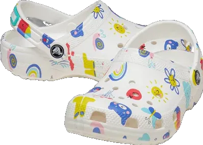 Детские сабо Crocs Classic Doodle Print Clog - 2