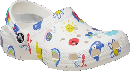 Детские сабо Crocs Classic Doodle Print Clog - 3