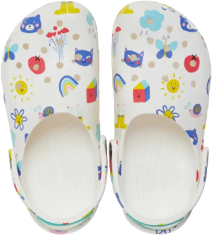 Детские сабо Crocs Classic Doodle Print Clog - 1