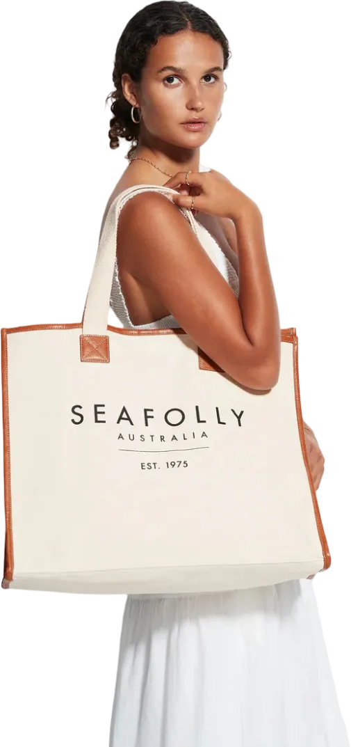 Пляжная сумка Seafolly Canvas Tote - Sand - 1