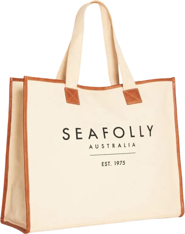 Пляжная сумка Seafolly Canvas Tote - Sand - 3
