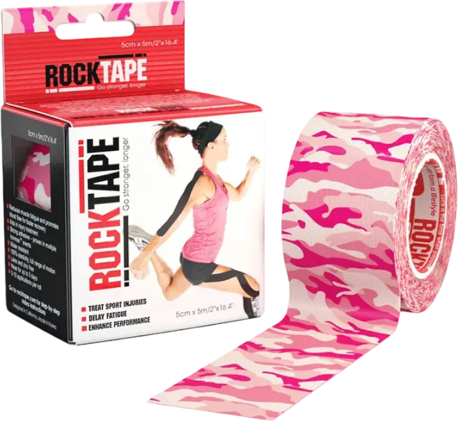 Кинезио тейп Rocktape Classic, 5 см х 5 м, Pink Camo - 2