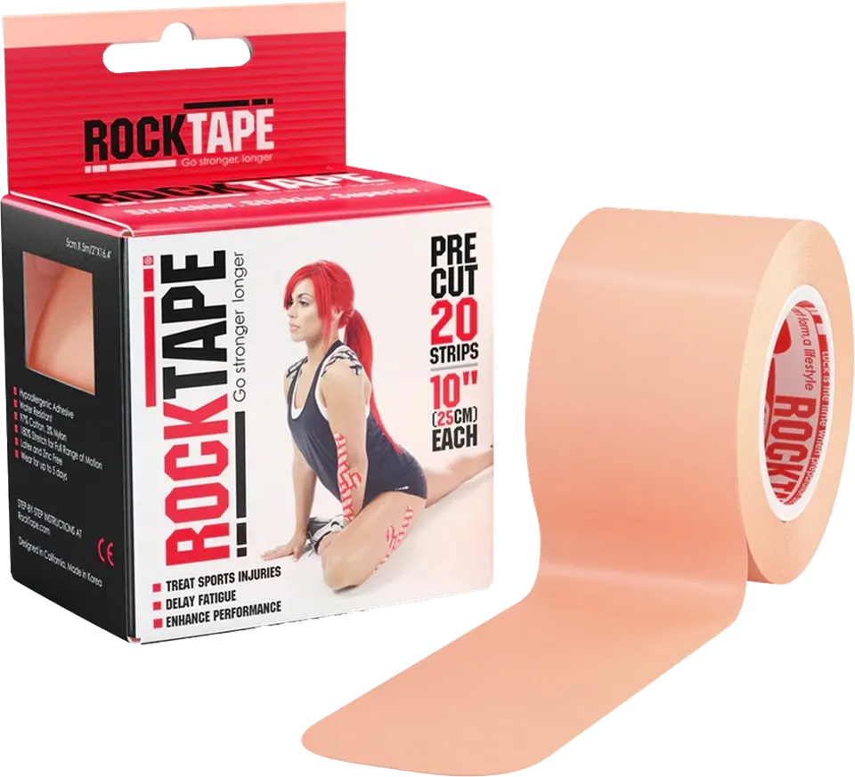 Кинезио тейп Rocktape pre-cut 5см х 25см, Beige - 3