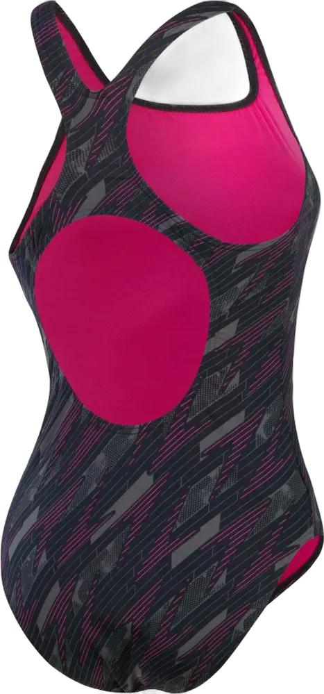 Купальник женский Speedo HYPERBOOM ALV MDLT AF BLACK/PINK - 2