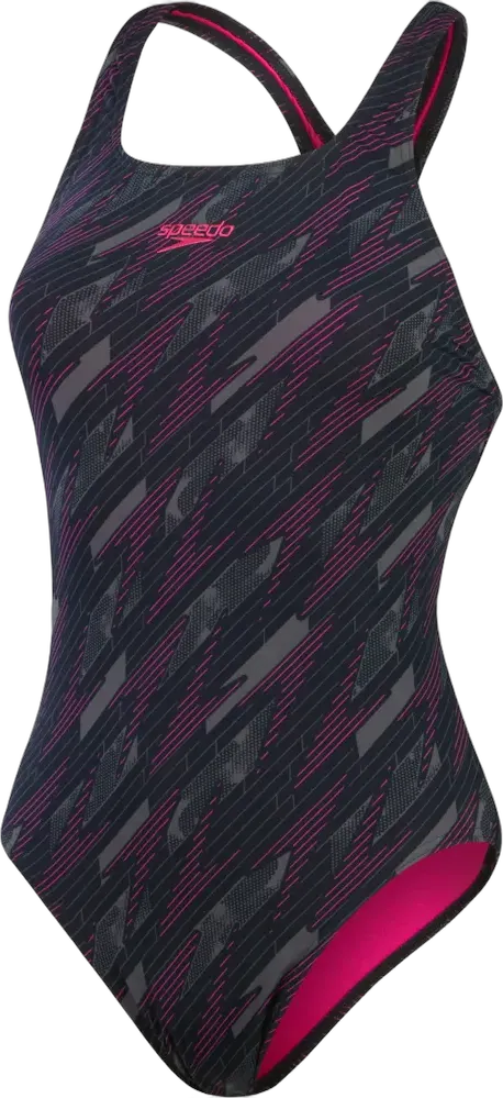 Купальник женский Speedo HYPERBOOM ALV MDLT AF BLACK/PINK - 1