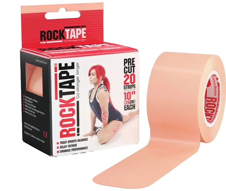 Кинезиотейп Rocktape Precut (Бежевый) - 1