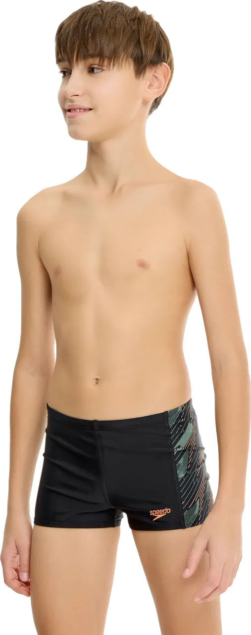 Плавки-шорты для мальчиков Speedo HYPRBM PNL AQSHRT черный/зеленый - 1