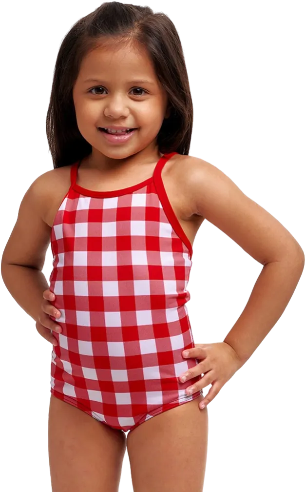 Купальник FUNKITA Toddler Girl's Red Checker - 1