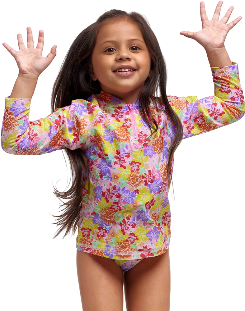 Купальник FUNKITA Toddler Girl's Summer Garden Zippy Rash Vest - 1