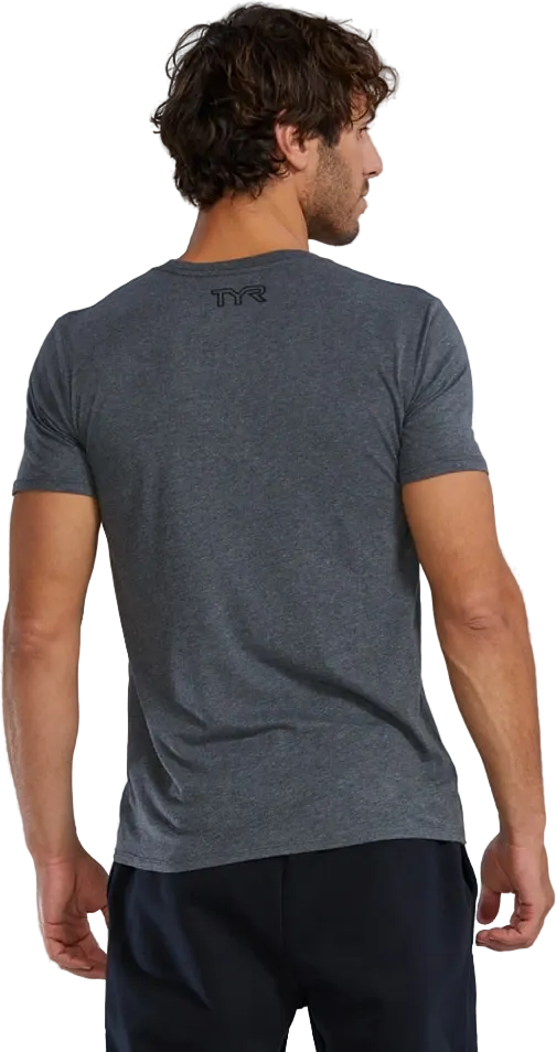 Футболка TYR Men's Ultrasoft Lightweight Tri Blend Tech Tee – Big Logo (255) - 2