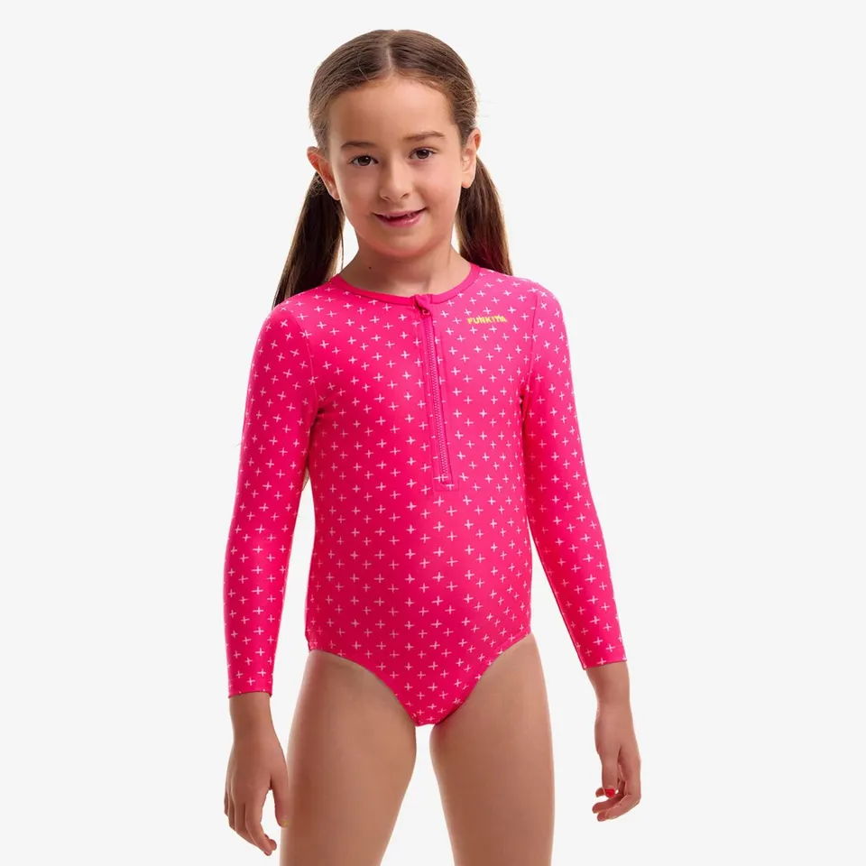 Купальник FUNKITA Toddler Girl's Pink Proton (Sun Cover One Piece) - 1
