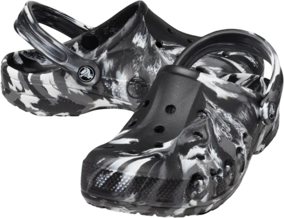 Сабо Crocs Baya Marbled Clog BLACK/WHITE - 2