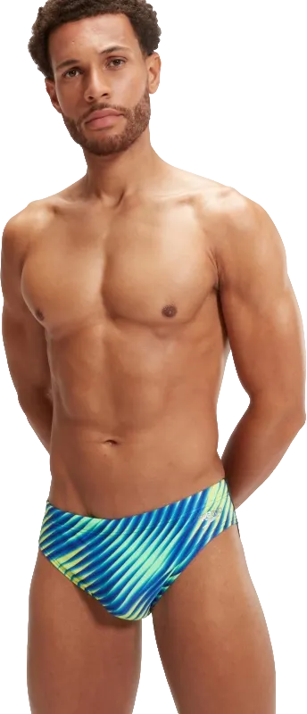 Плавки/Mens Allover Digital 7cm Brief синий-зеленый - 1