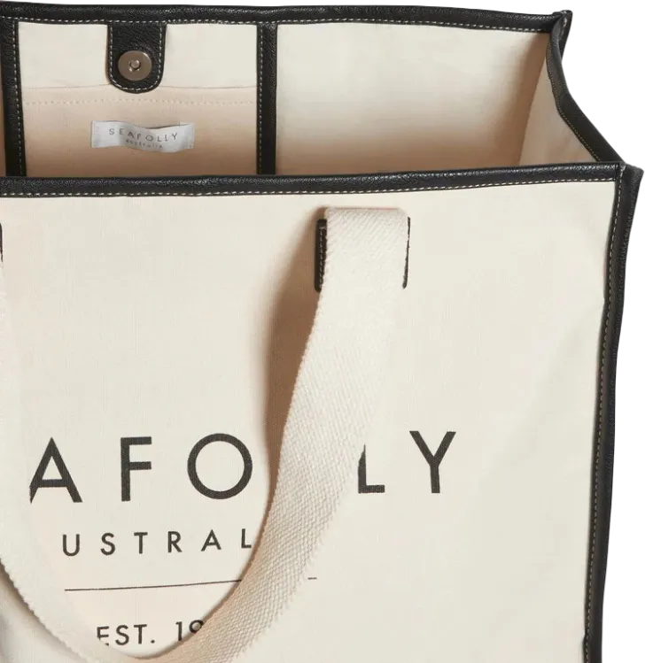 Пляжная сумка Seafolly Canvas Tote (Black) - 3
