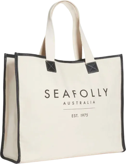 Пляжная сумка Seafolly Canvas Tote (Black) - 2