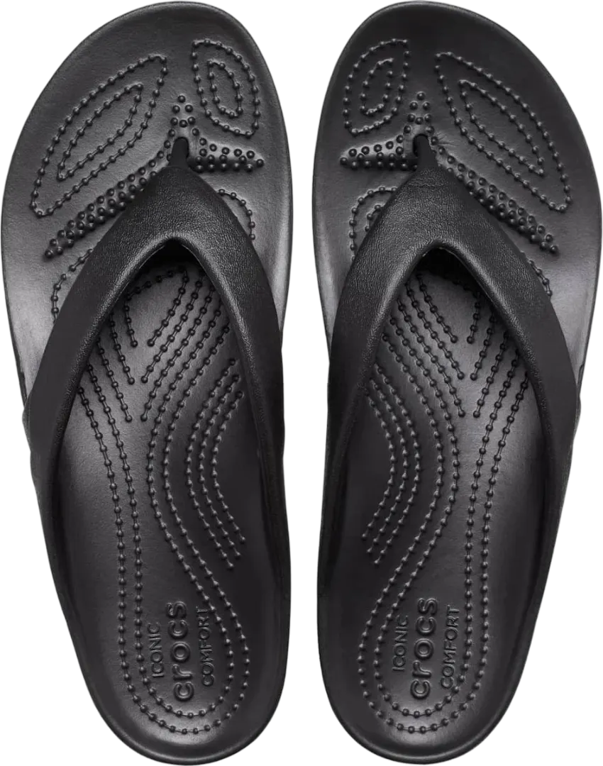 Шлепанцы женские Crocs Kadee II Flip black noir - 1