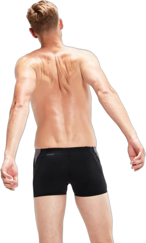 Плавки-шорты мужские Speedo Hyperboom Splice Aquashort (black/grey) - 2