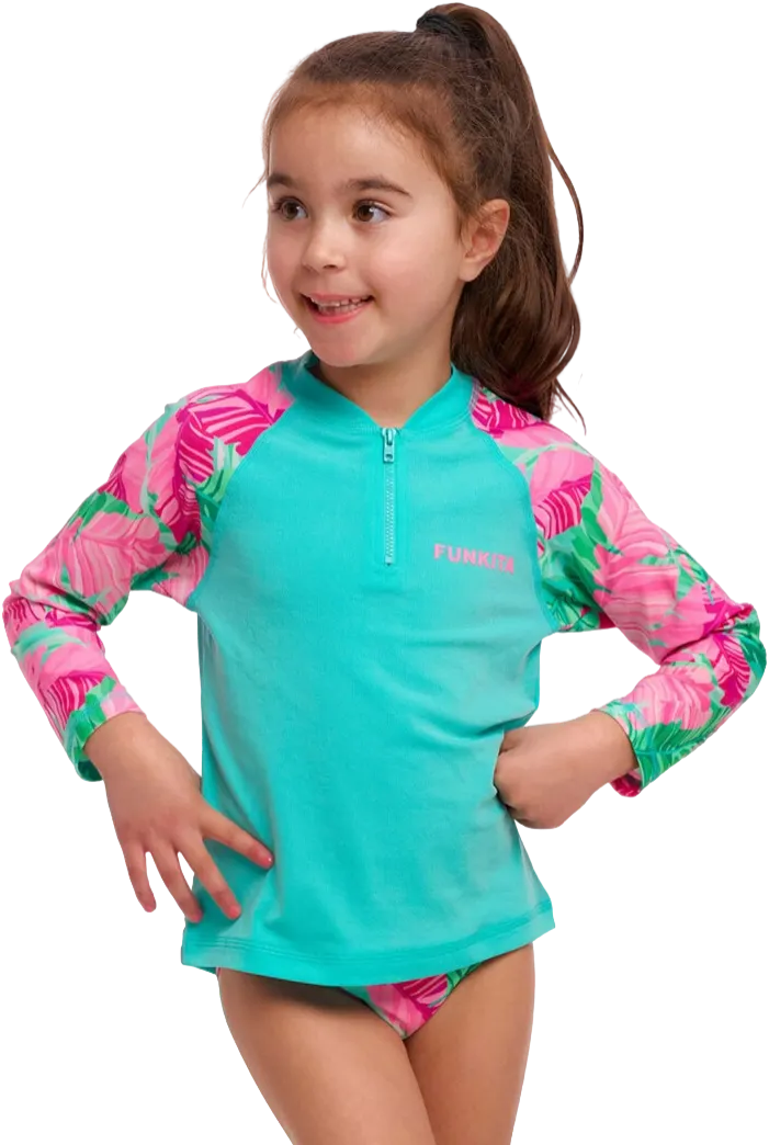 Купальник FUNKITA Toddler Girl's Tropic Palm Zippy Rash Vest - 1