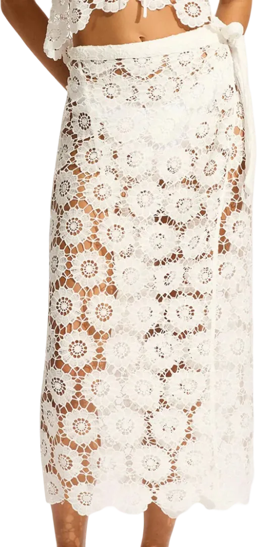 Юбка Seafolly Maxi Wrap Skirt SecretGarden - White - 4