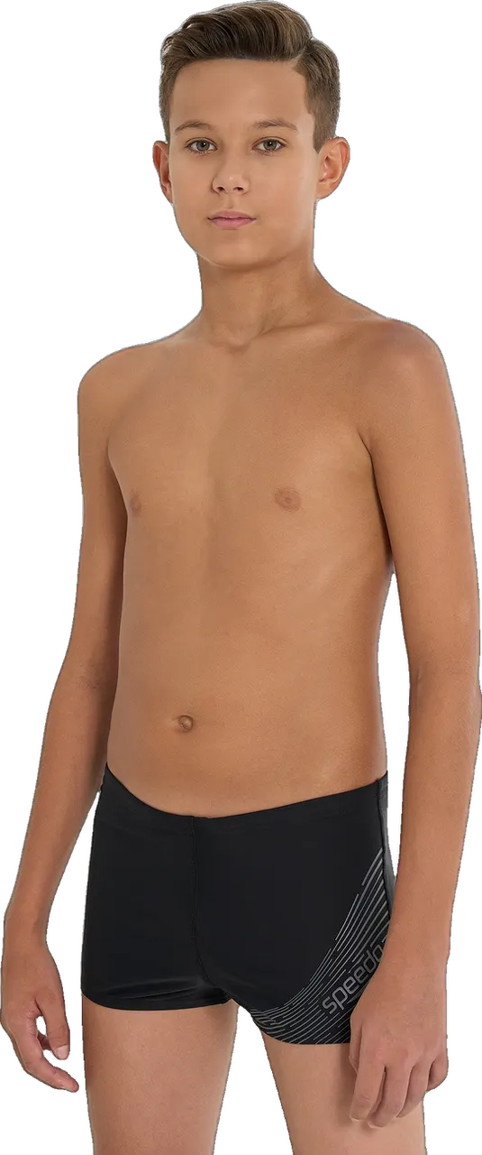 Плавки-шорты для мальчиков Speedo Medley Logo BLACK/GREY - 1