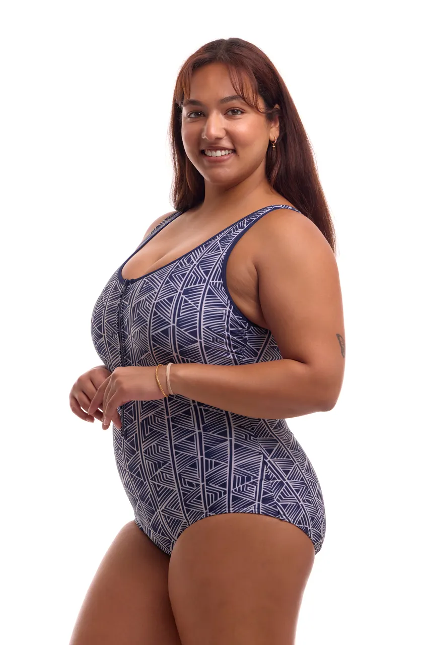 Купальник FUNKITA с поддержкой Stickler (Zip Front One Piece)