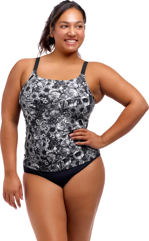 Купальник FUNKITA с поддержкой Nights Rose (Scoop Neck Tankini Top & Brief) - 1