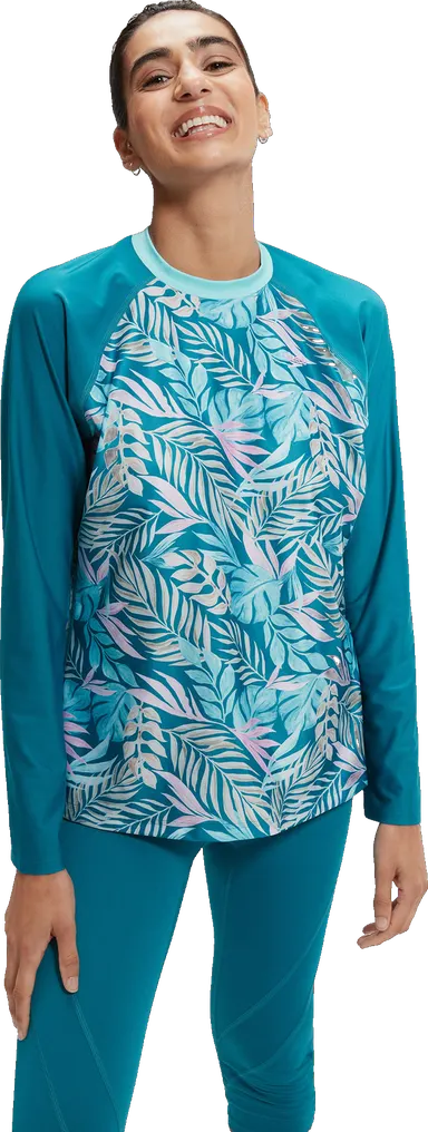 Long Sleeve Speedo LS PNL PRT SWIM TEE AF зеленый принт - 1