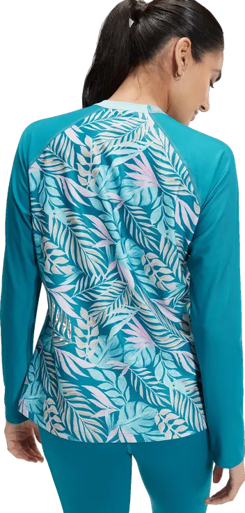 Long Sleeve Speedo LS PNL PRT SWIM TEE AF зеленый принт - 2
