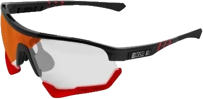Очки Scicon Aerocomfort Black Gloss/lens SCNXT Photochromic Red Mirror - 2