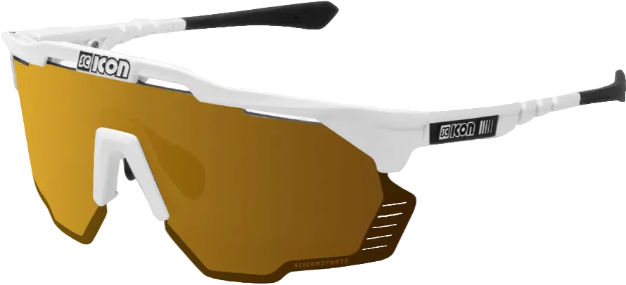 Очки Scicon Aeroshade Kunken White Gloss/lens SCNPP Multimirror Bronze - 2