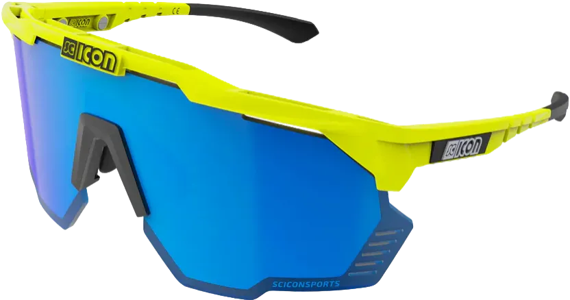 Очки Scicon Aeroshade Kunken Yellow Fluo/lens SCNPP Multimirror Blue + Clear - 2