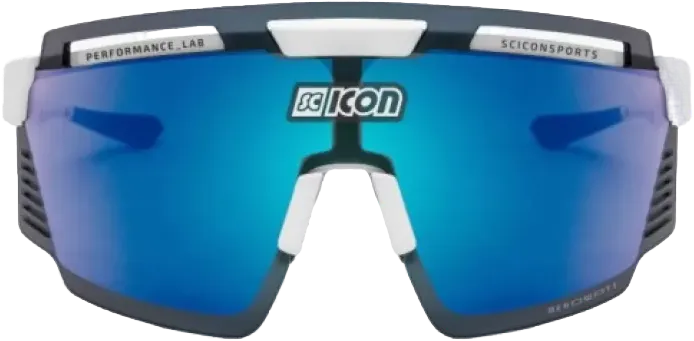 Очки Scicon Aerowatt White Gloss/SCNPP Multimirror Blue - 1