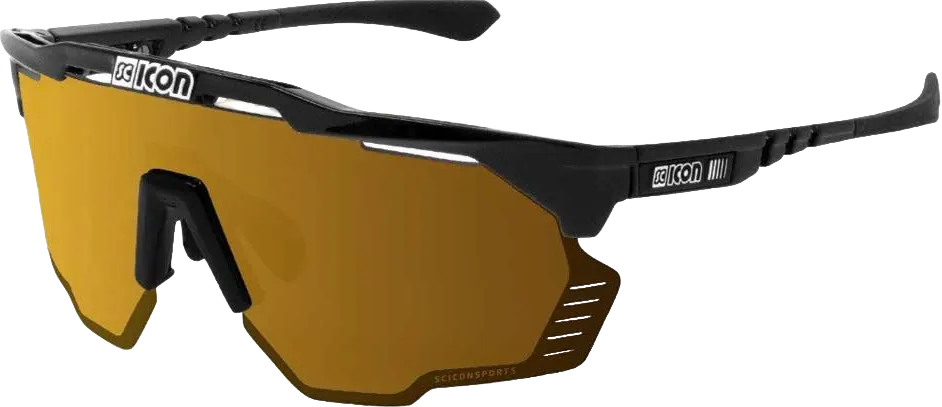 Очки Scicon Aeroshade Kunken Black Gloss Multimirror Bronze - 2