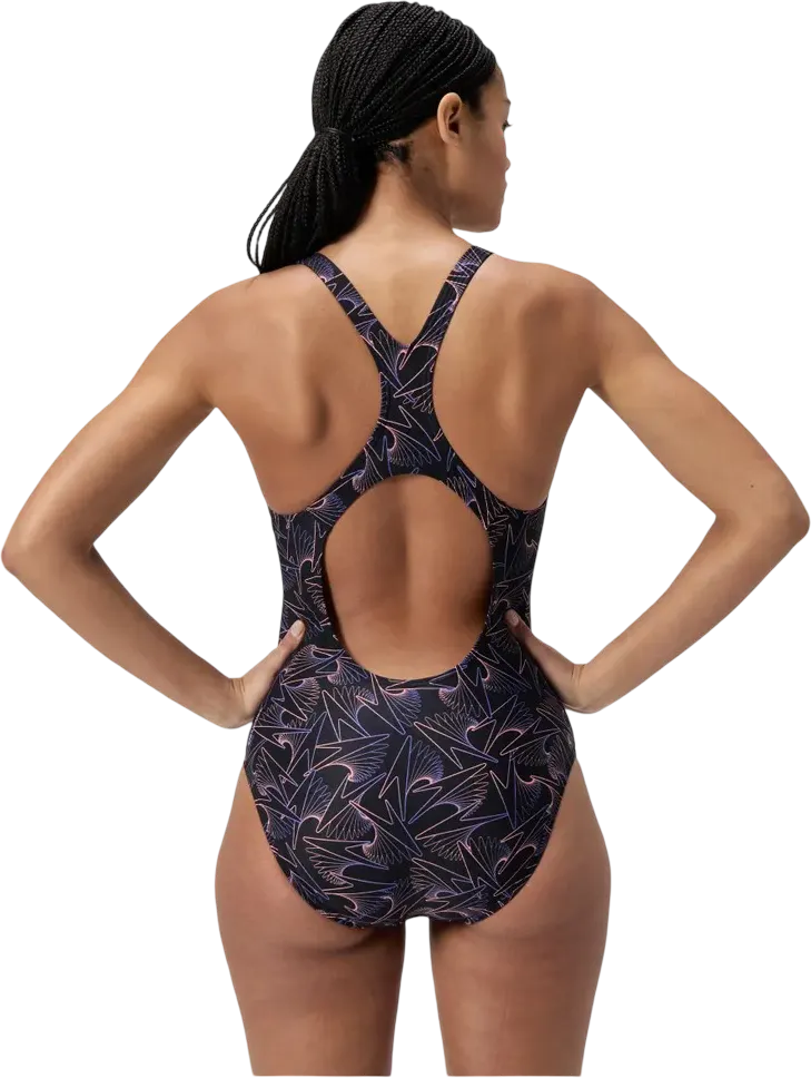 Купальник женский Speedo HYPERBOOM ALV MDLT ORANGE черный принт - 2