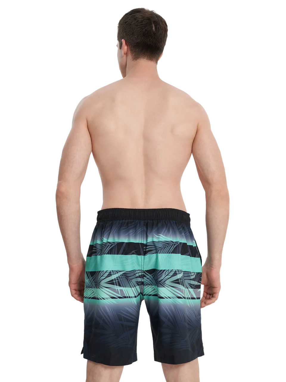Шорты мужские Speedo ENG PRINT BONDI BRDSHRT 20'', черный/зеленый - 2
