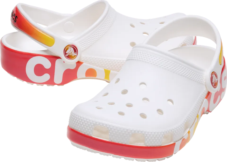 Сабо детские Crocs Classic Reflector Clog (White/red/yellow) - 2