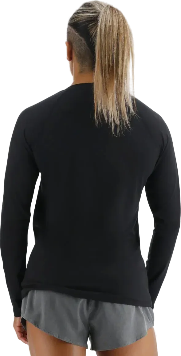 Футболка с длинным рукавом TYR Women's ClimaDry Raglan Long Sleeve Tee - Solid/Heather (001) - 2