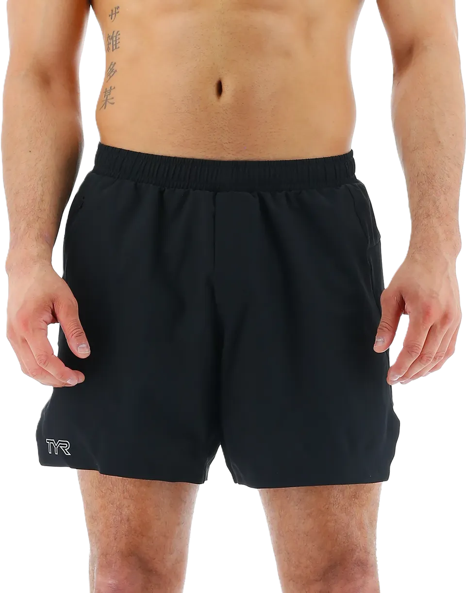 Шорты TYR Men's Hydrosphere™ Momentum Short Unlined 6" Solid (001) - 1