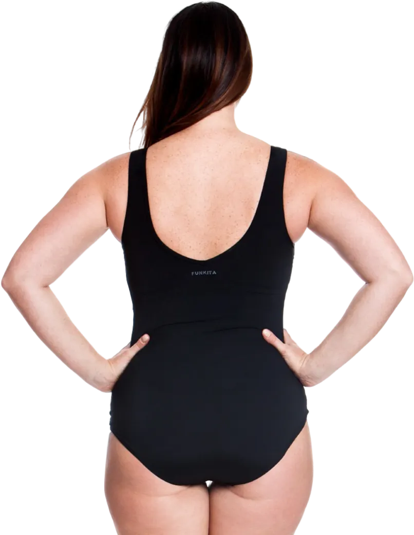 Купальник FUNKITA с поддержкой Still Black (Zip Front One Piece) - 2